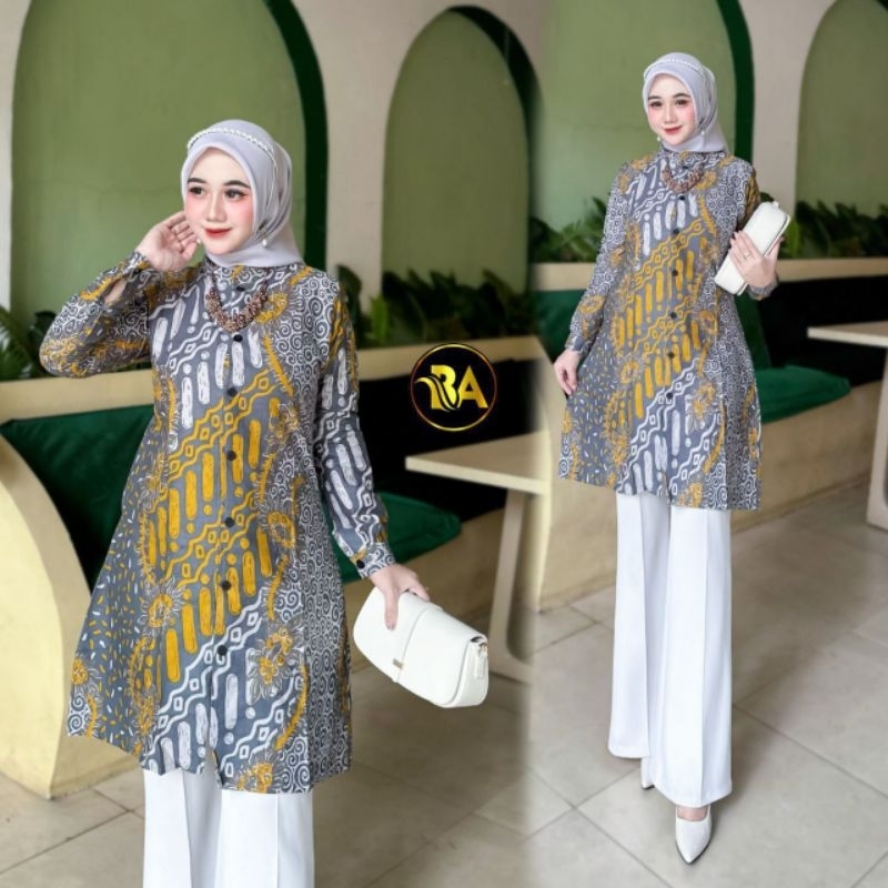 Tunik Batik Wanita Jumbo Tunik Batik Modern Batik Kerja