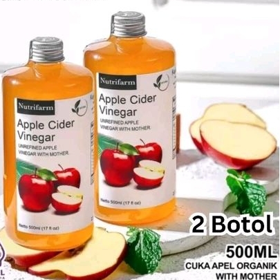 

Paket 2 Btl Cuka Apel 500ml cuka apel organik with mother