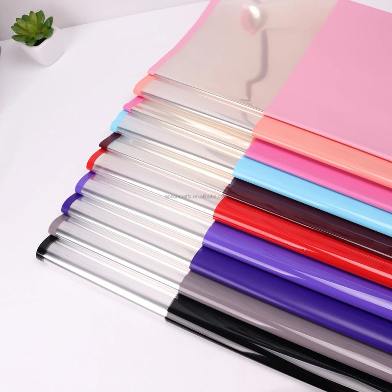 

20 Lembar Wide Frame Clear Kertas Buket Bunga List Bening Lebar Transparan Cellophane