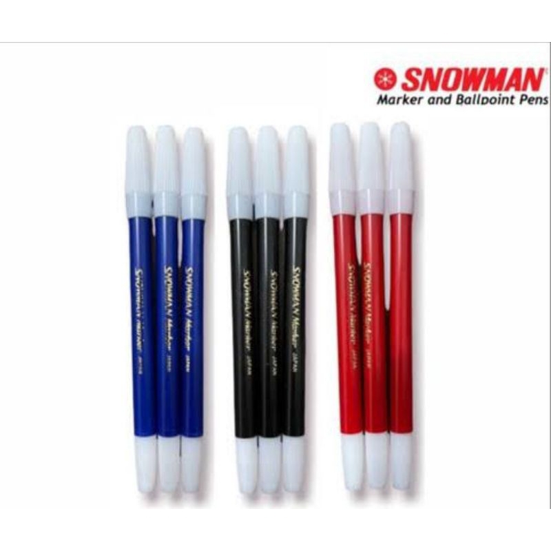 

Spidol Maker Snowman Hitam,Merah,Biru