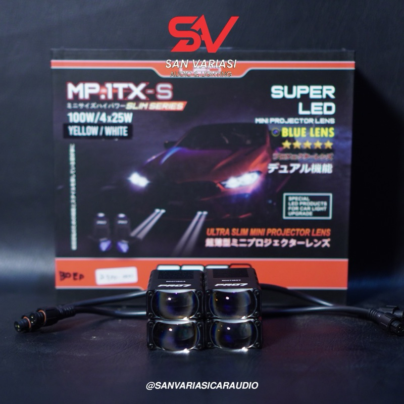 MINI PROJIE PRO7 MP.1TX-S / PRO7 MP1TX SLIM Blue Lens 4X25W / PRO7 MP1TXS