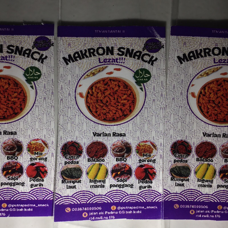 

makaroni spiral balado, snack putra padma
