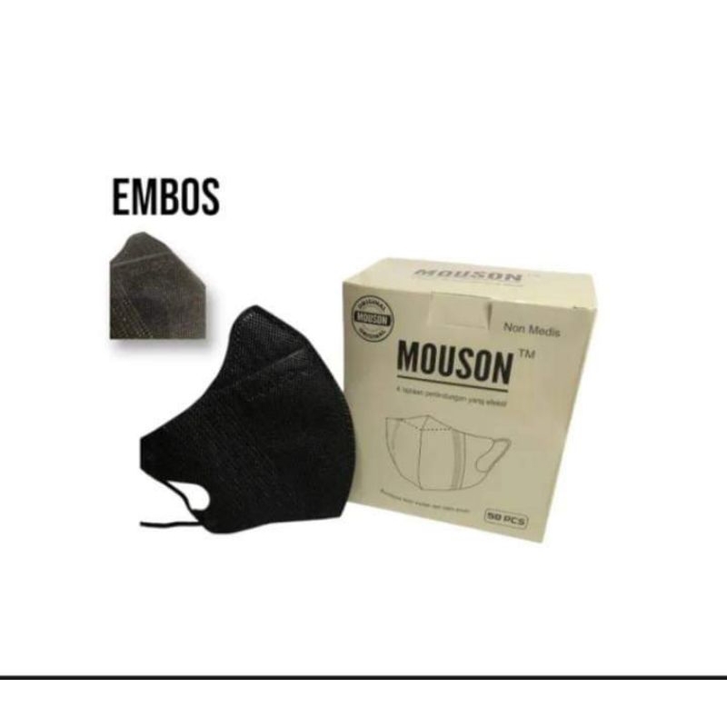 (COD) MASKER DUCKBILL ISI 50 PCS ALKINDO MOUSON DAN FACE MASK EMBOS BAHAN LEMBUT TERMURAH
