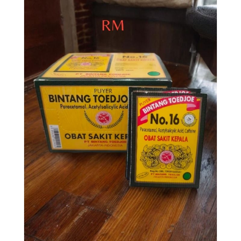 (Per box) 1box PUYER 16 Bintang toedjoe/ bintang tujuh isi 120 lembar
