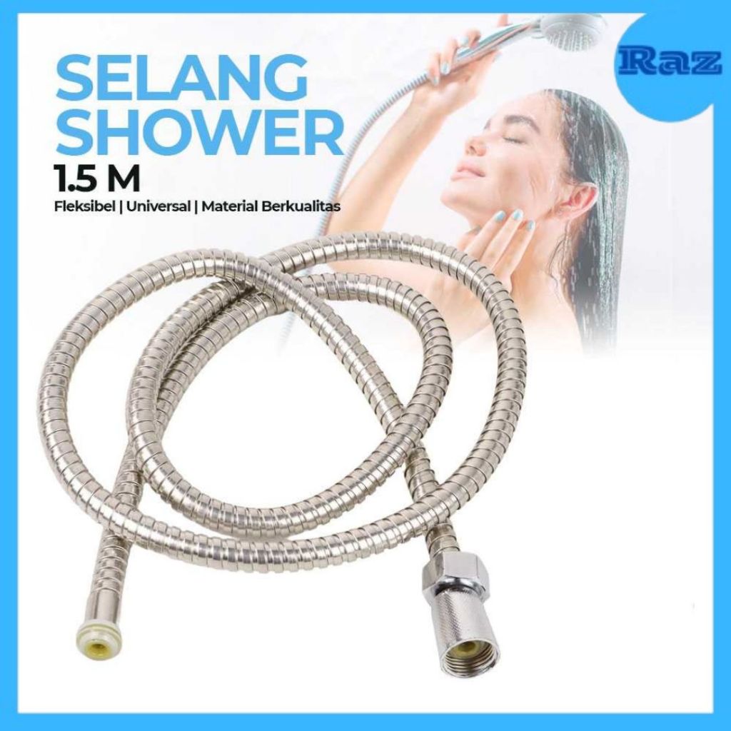 Selang Shower Flexible Hose Universal Stainless Steel 1.5M