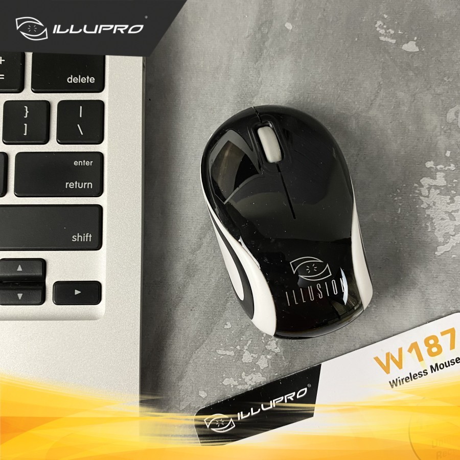 ILLUPRO Mouse Wireless Mini Kecil Wireless Optical Mouse W-187