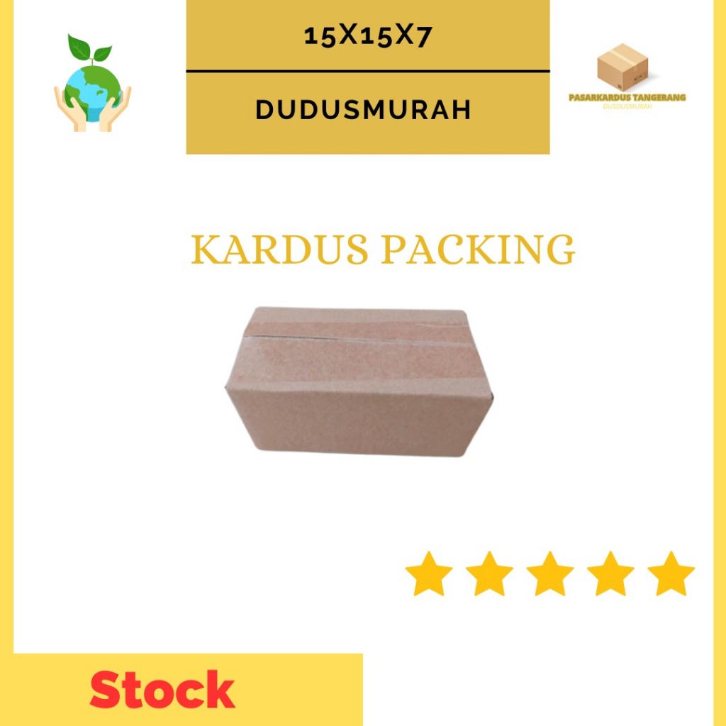 

Kardus Packing Kardus Polos 15x15x7cm - Karton (10pcs) Box Standar Dus Packaging Polos Murah/Kardus Murah/Kardus Peralatan/Box Makanan/Box Bunga