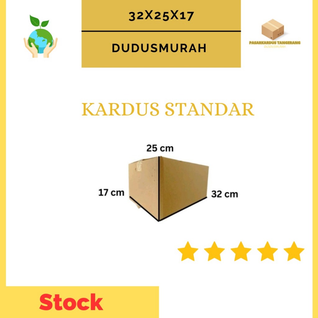 

Kardus Packing Kardus Polos Murah 32x25x17cm - Karton (10pcs) Box Standar Dus Packaging Polos Murah /Kardus Serba guna/Kardus Alat/Kardung Gift/Kardus Perabotan