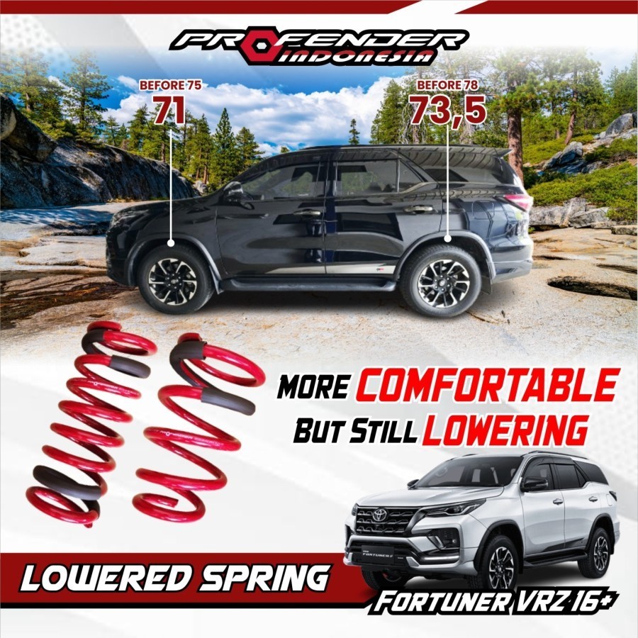 SPRING / PER CEPER PROFENDER FORTUNER VRZ GR 2016+ LOWERED SPRING - SET - SET