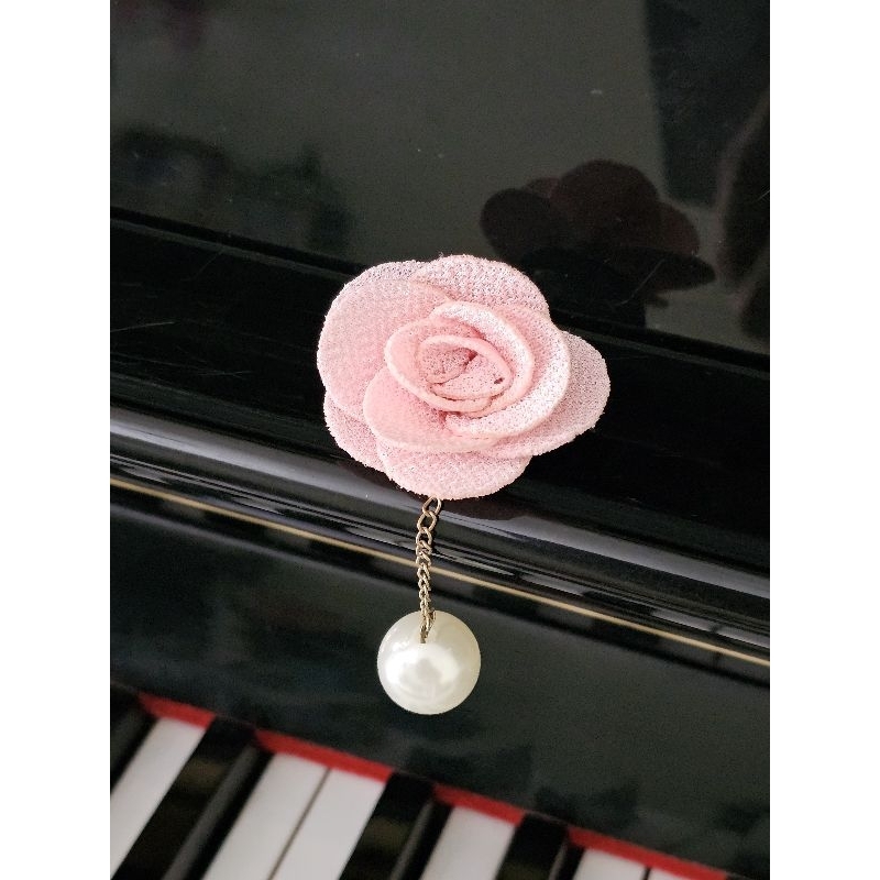 bros pin baju bunga pearl korea hijab aksesotis fashion baju