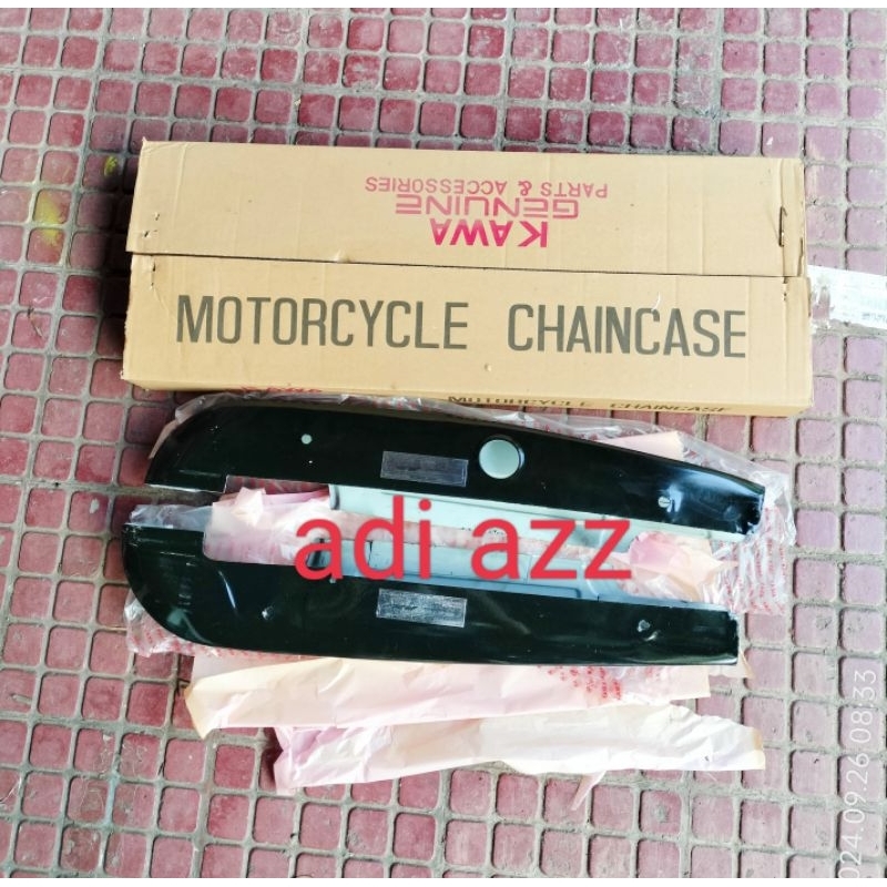 katengkas tutup cover rantai rante suzuki a100 a 100 warna hitam kondisi baru nos