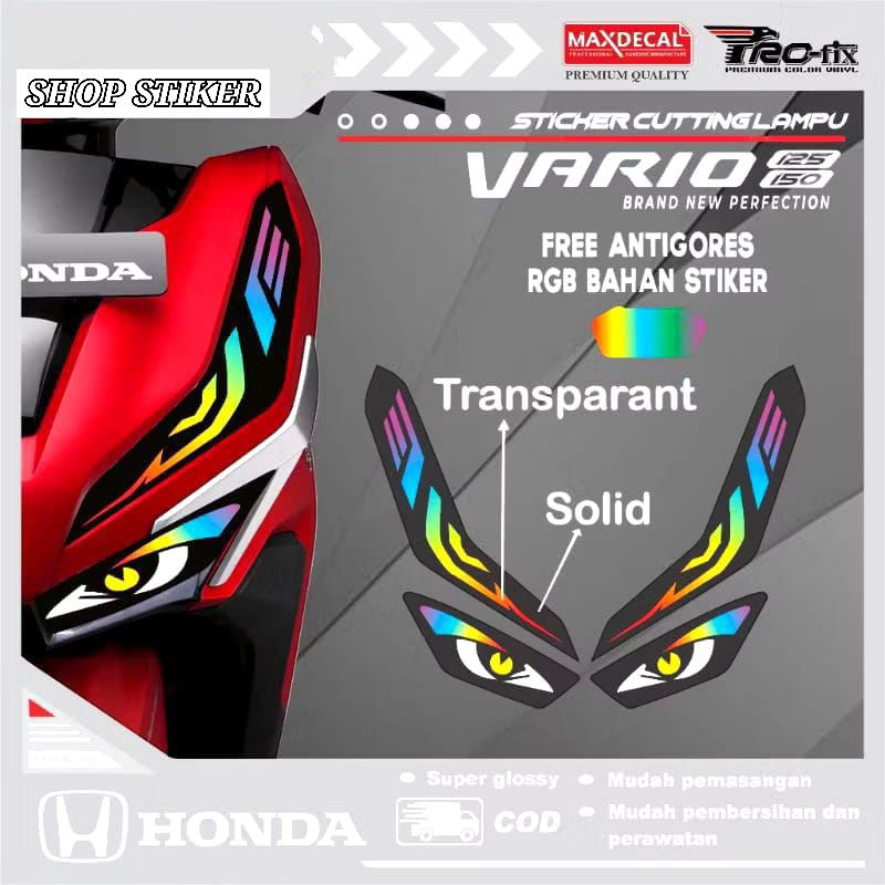 STICKER STIKER LAMPU VARIO NEW 125 150 RGB STIKER LAMPU ALIS VARIO NEW 125 150 RGB