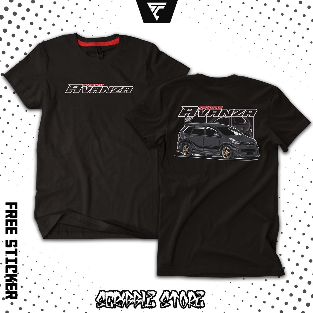 Kaos Toyota Avanza Hitam Kaos Komunitas Mobil Avanza Indonesia