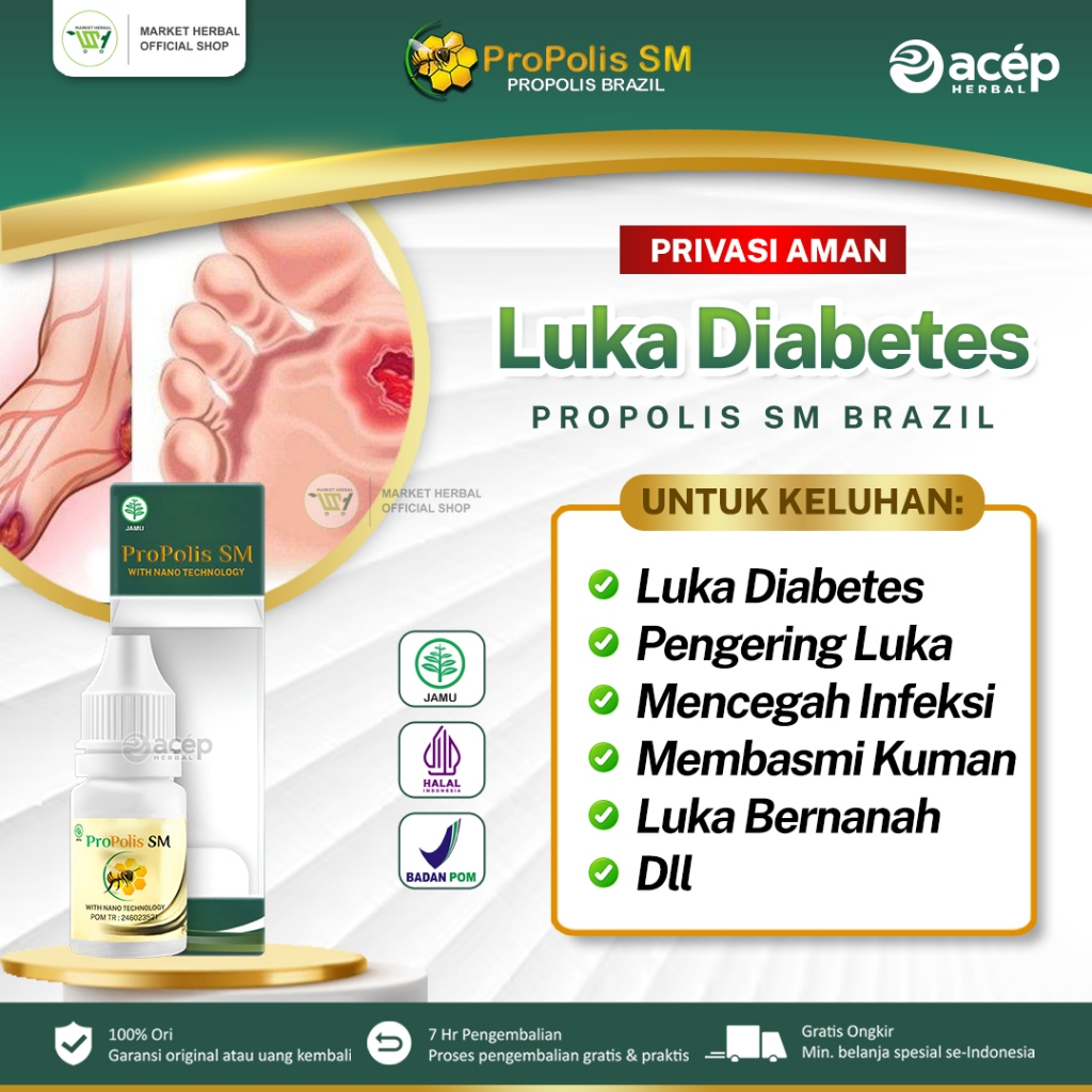 Obat Pengering Luka Diabetes Borok Bernanah Basah Koreng Membantu Menghilangkan Luka Luar Cepat Keri