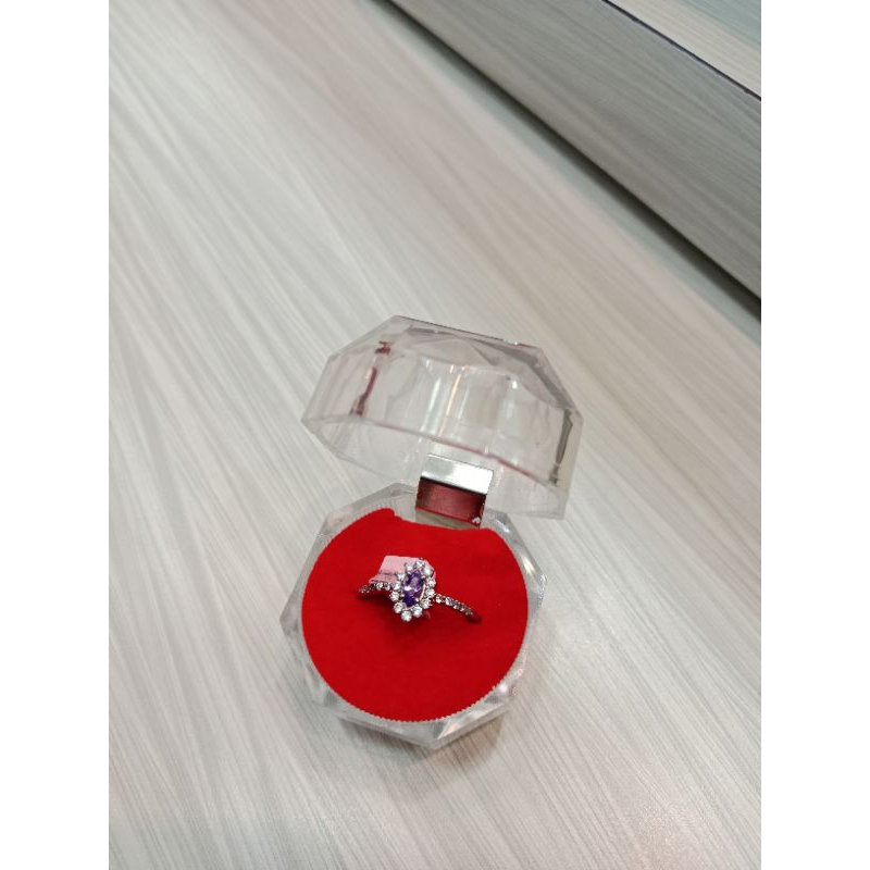 Cincin Mata Ungu Oval