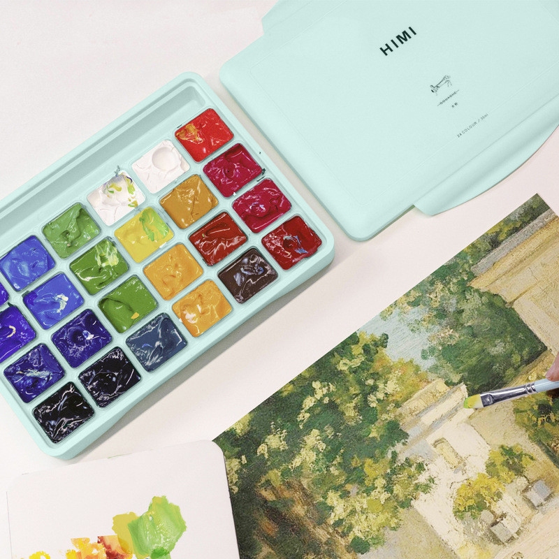 

RB Gouache Paint Set Miya Himi Gouache Paint Set 24 Warna Colors 30ml Watercolor