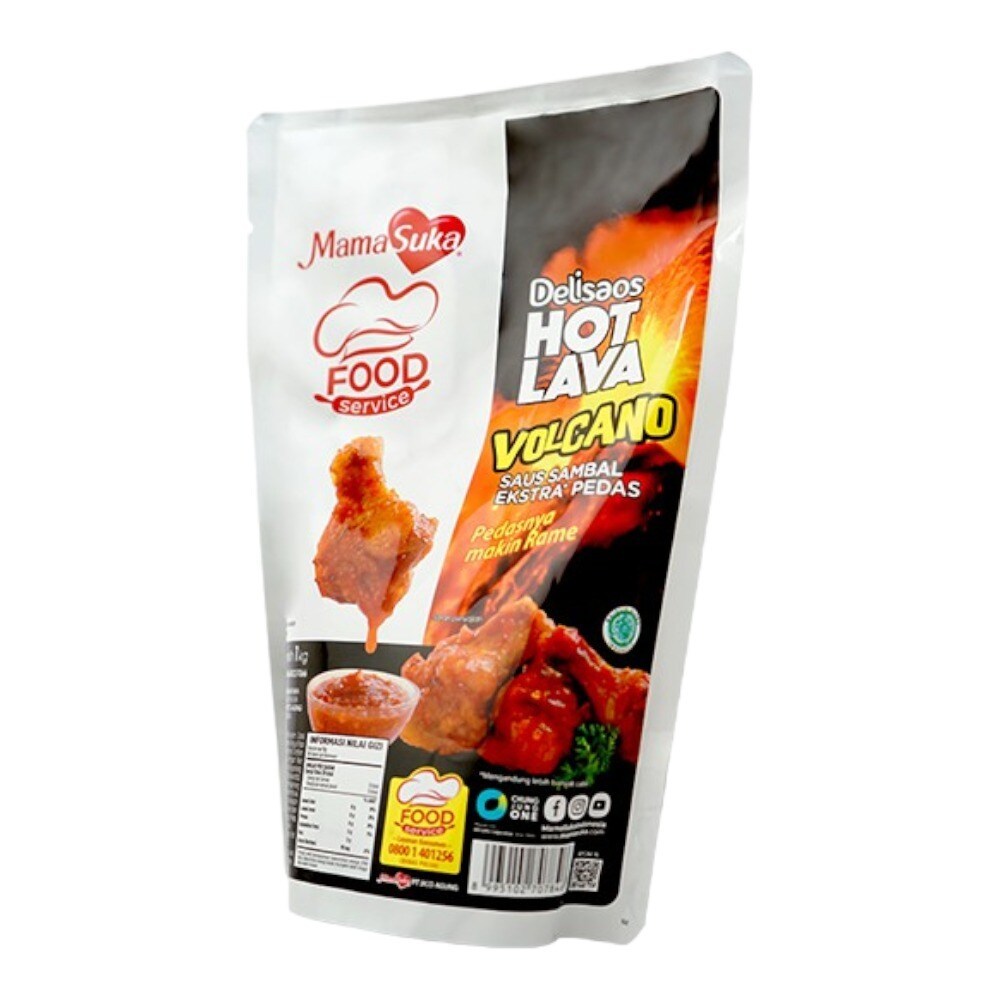 

Mamasuka Delisaos Hot Lava Volcano Saus Sambal Ekstra Pedas 1 kg