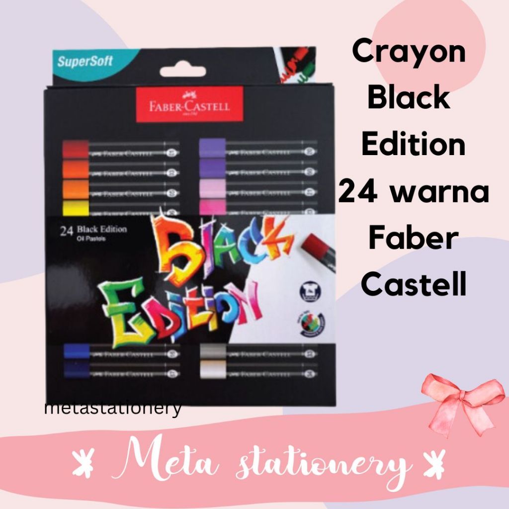

Crayon / Oil Pastel Black Edition Faber Castell 24 warna