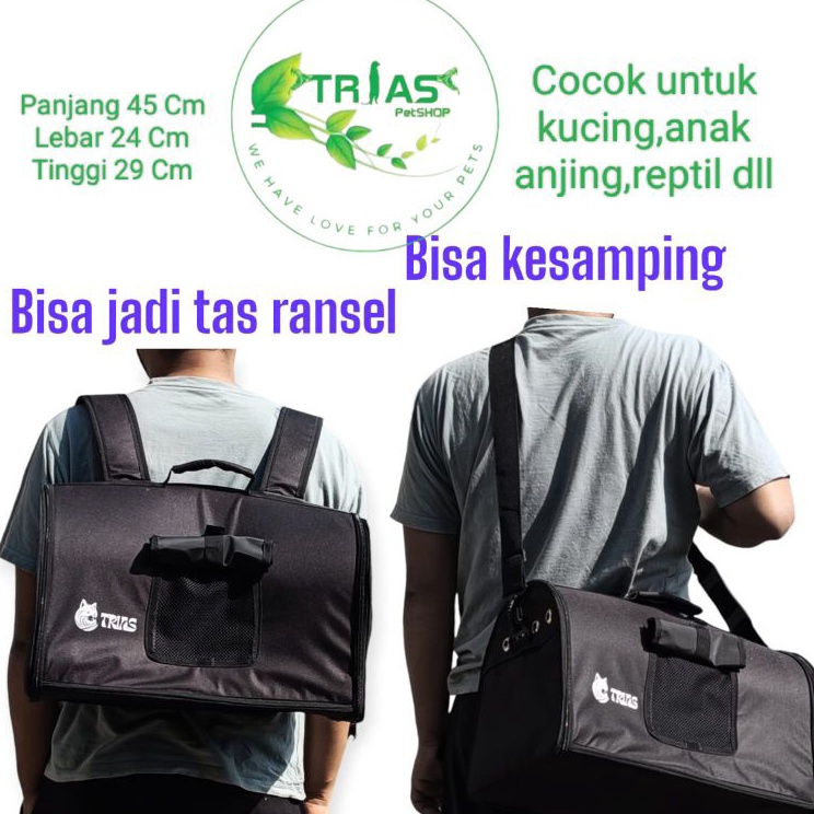 Paling Meriah  TAS KUCING 3 IN 1TAS KUCING JUMBO KOKOHTAS KUCING JINJING RANSEL SELEMPANGPET CARGO M
