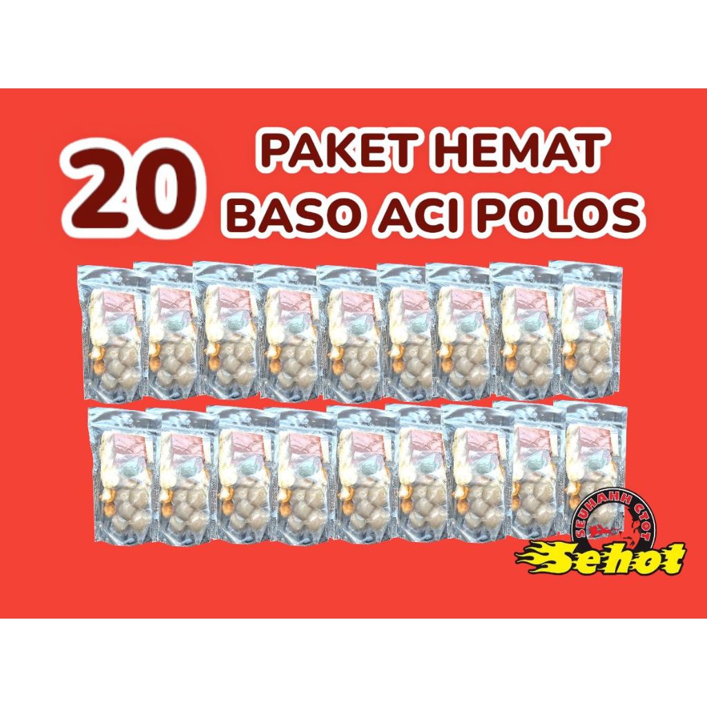 

PAKET USAHA 20 BUNGKUS BASO ACI POLOS ORIGINAL