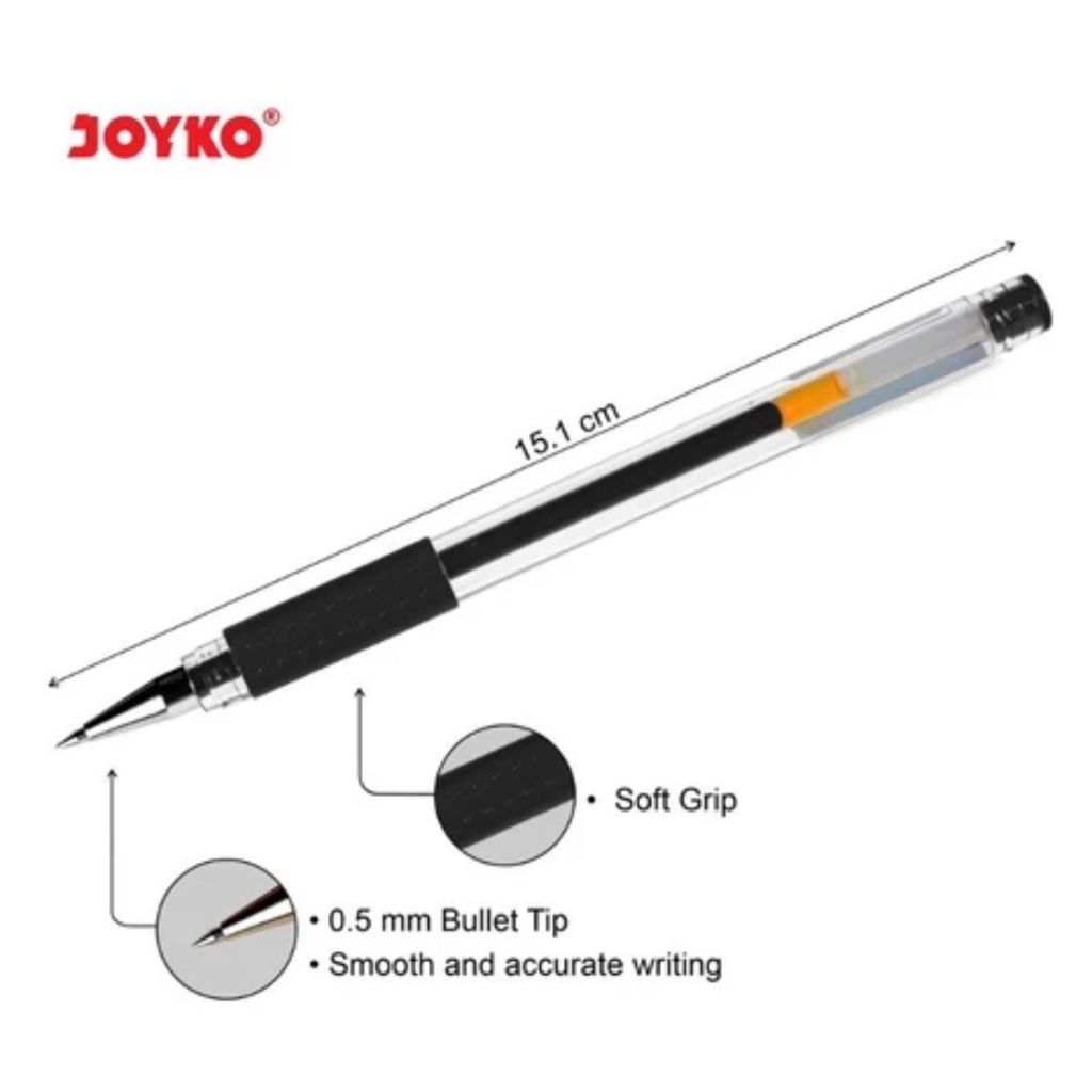 

Joyko Gel Pen JK-100 0,5mm / Pulpen Gel Jk-100