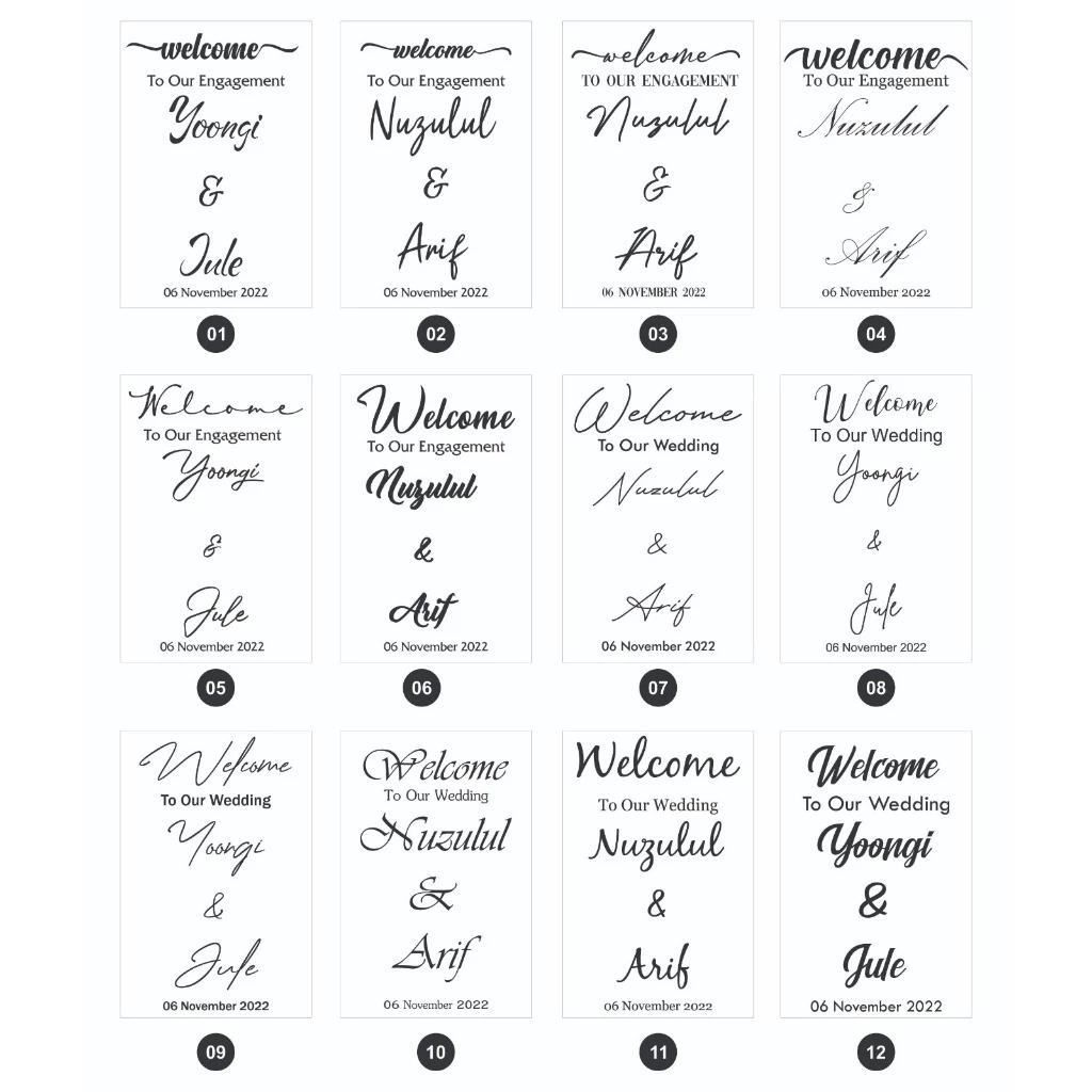 

Stiker Cutting Welcome Sign 60 X 40 / Stiker Akrilik / Stiker Kaca / Wedding Sign / Stiker Lamaran