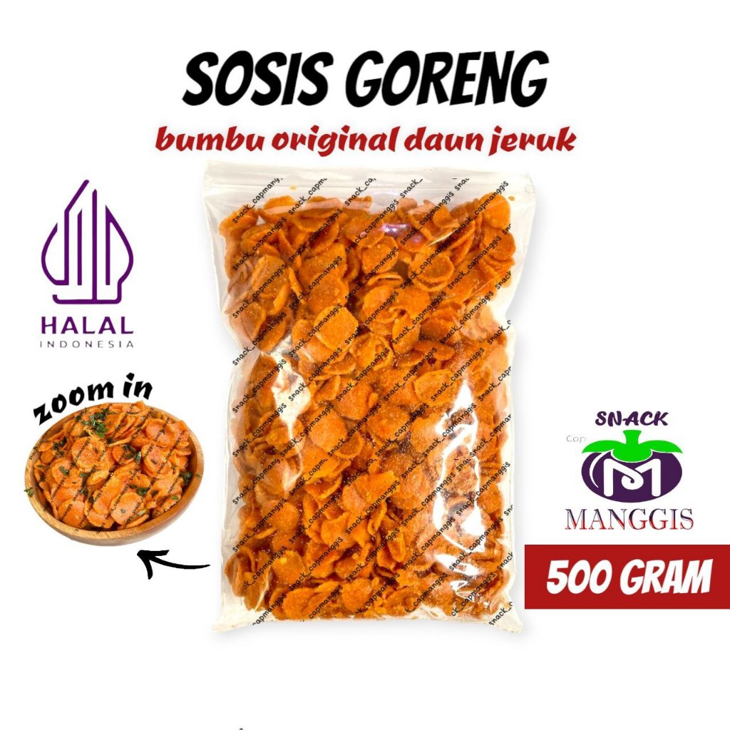 

Sosreng 500 Gram Bumbu Original Daun Jeruk / Sosis Goreng Viral / Manggisraya / Original Daun Jeruk