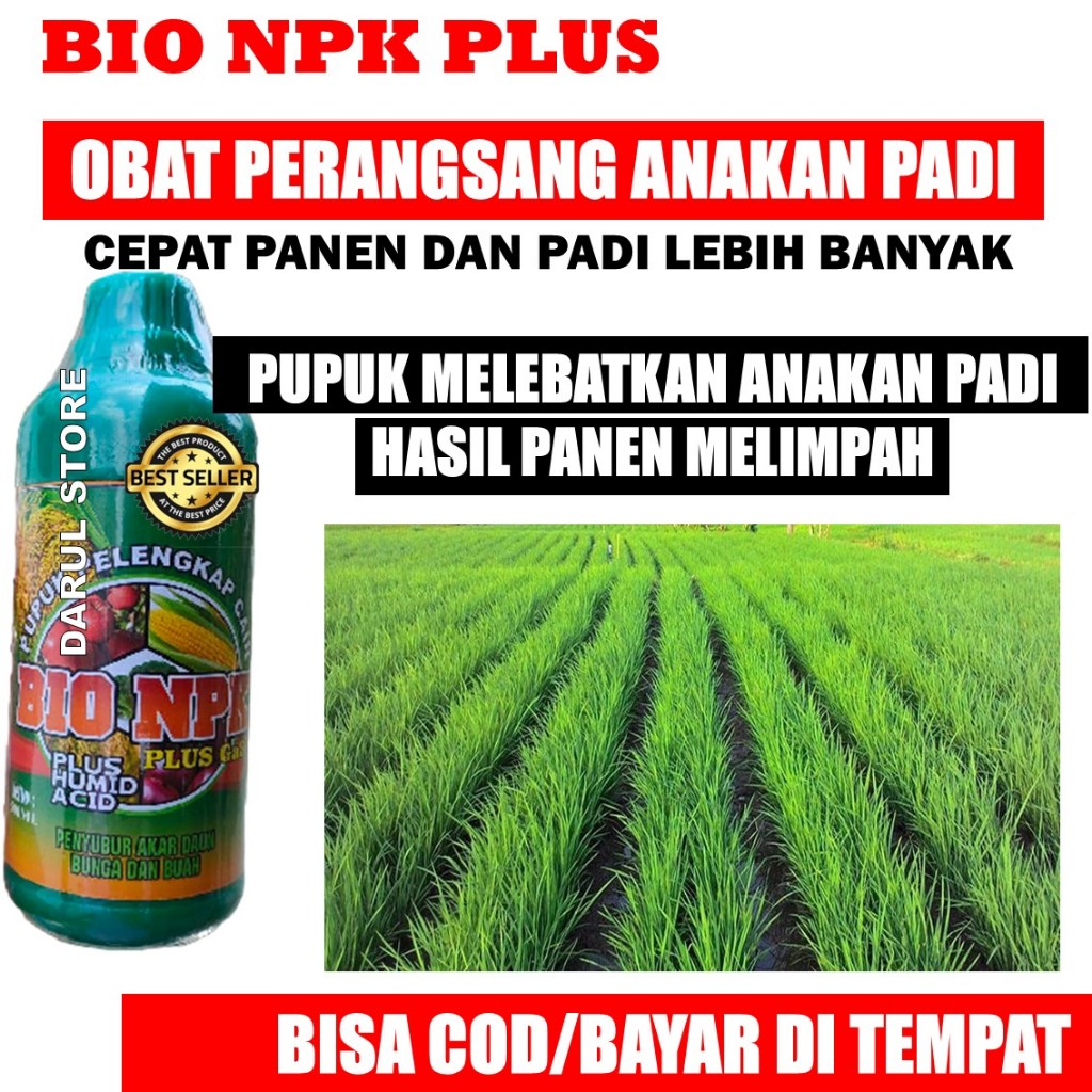 PROMO NPK CAIR Pupuk Pelebat Anakan Padi - Pupuk Penyubur Anakan Padi Sawah - Obat Penyubur untuk An