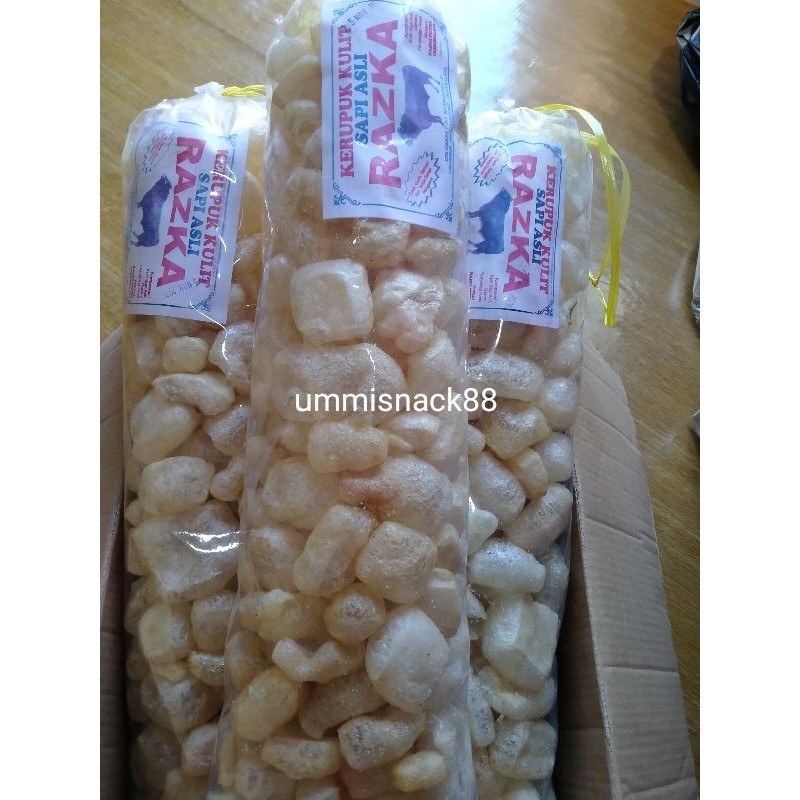 

Krupuk kulit sapi Razka 1bal/Krupuk kulit Sapi asli