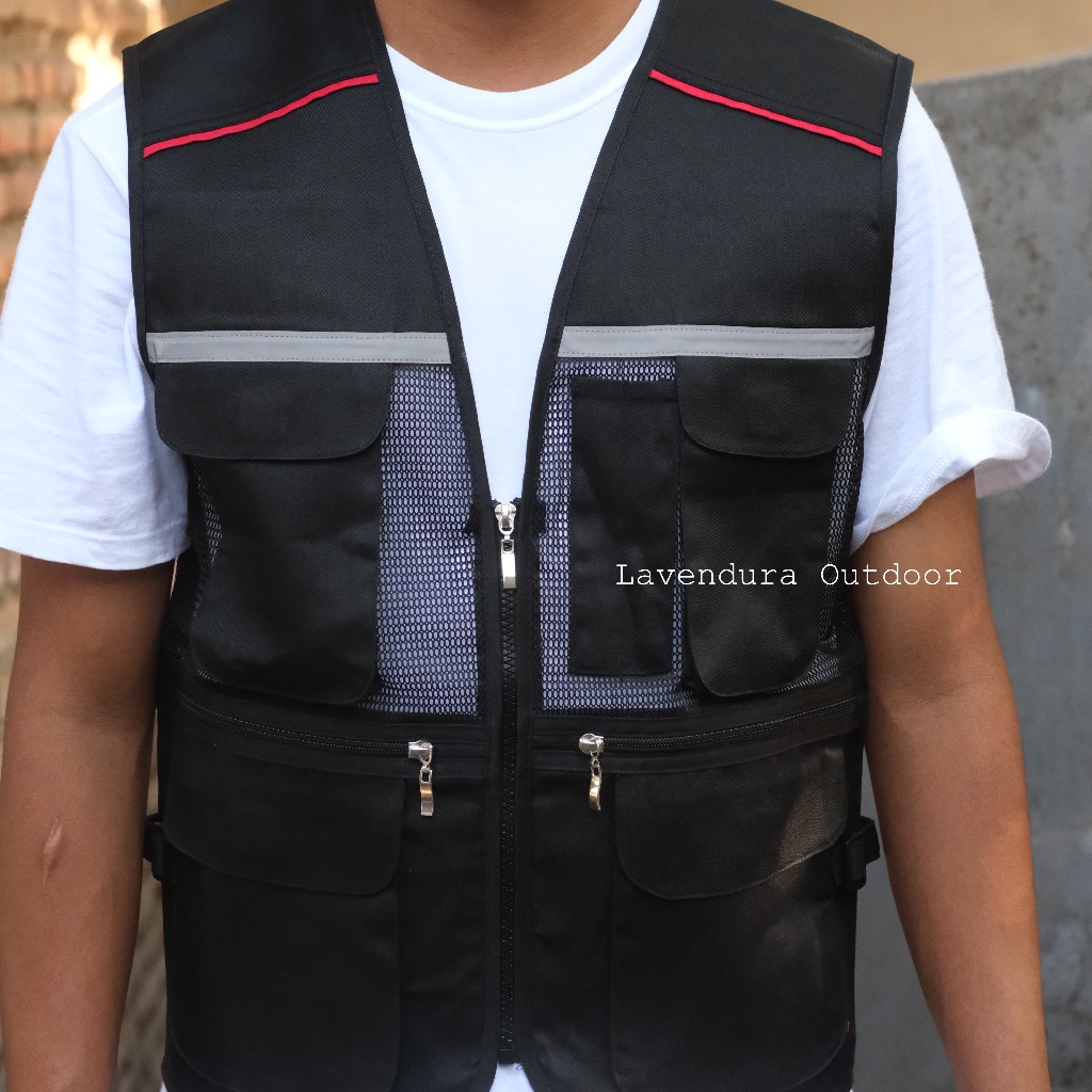 Mark Vest Tbuc Vest Jacket Windproof Waterproof Mark Vest Black Original Tbuc Vest jacket gunung out