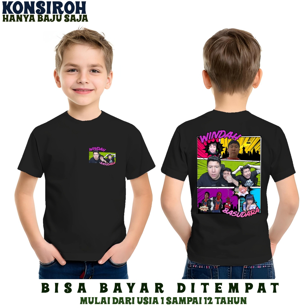 KAOS ANAK WINDAH BASUDARA BAJU WINDAH BASUDARA 5 KAOS ANAK CEWE COWO WINDAH BASUDARA