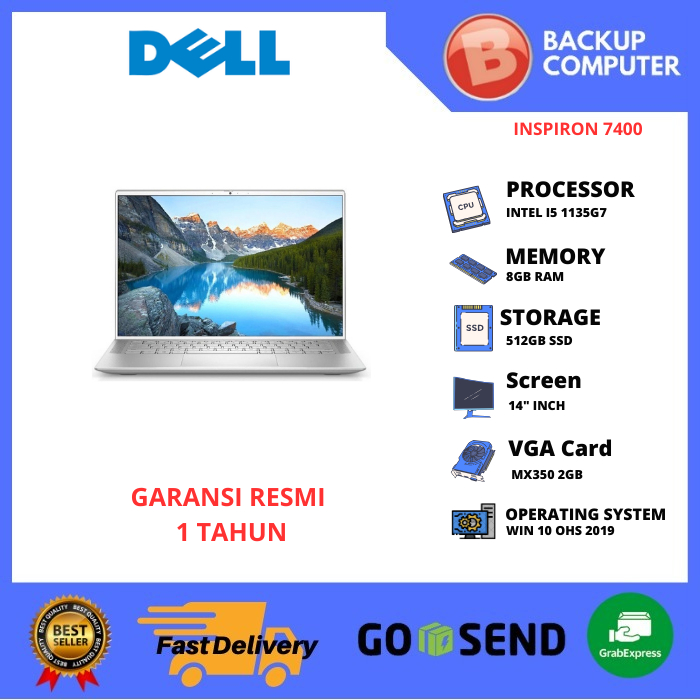 LAPTOP DELL INSPIRON 7000 SERIES 7400 INTEL I5 1135G7 8GB RAM