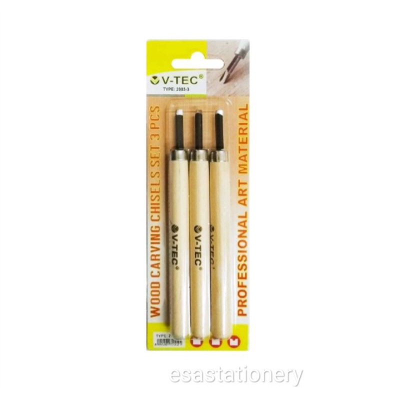 

V-Tec Wood Carving Knife Set 3pcs/Pisau Ukir Set 3