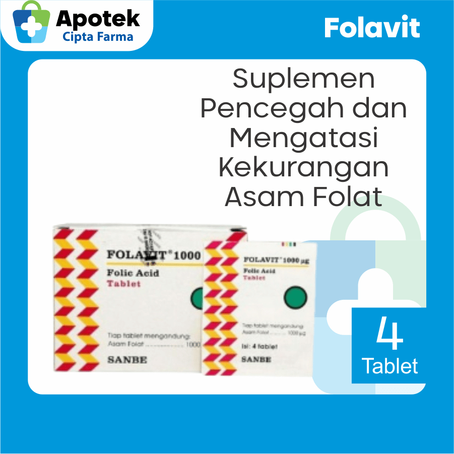 Folavit 1000mg Tablet Folic Acid Vitamin Asam Folat Obat Folavit Asam Folat 1 Mg Asam Folat 1000mcg 