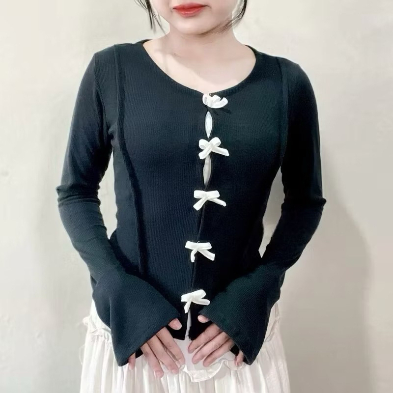Blouse Wanita Pita Crop Top Knit / Korean Blouse Knit