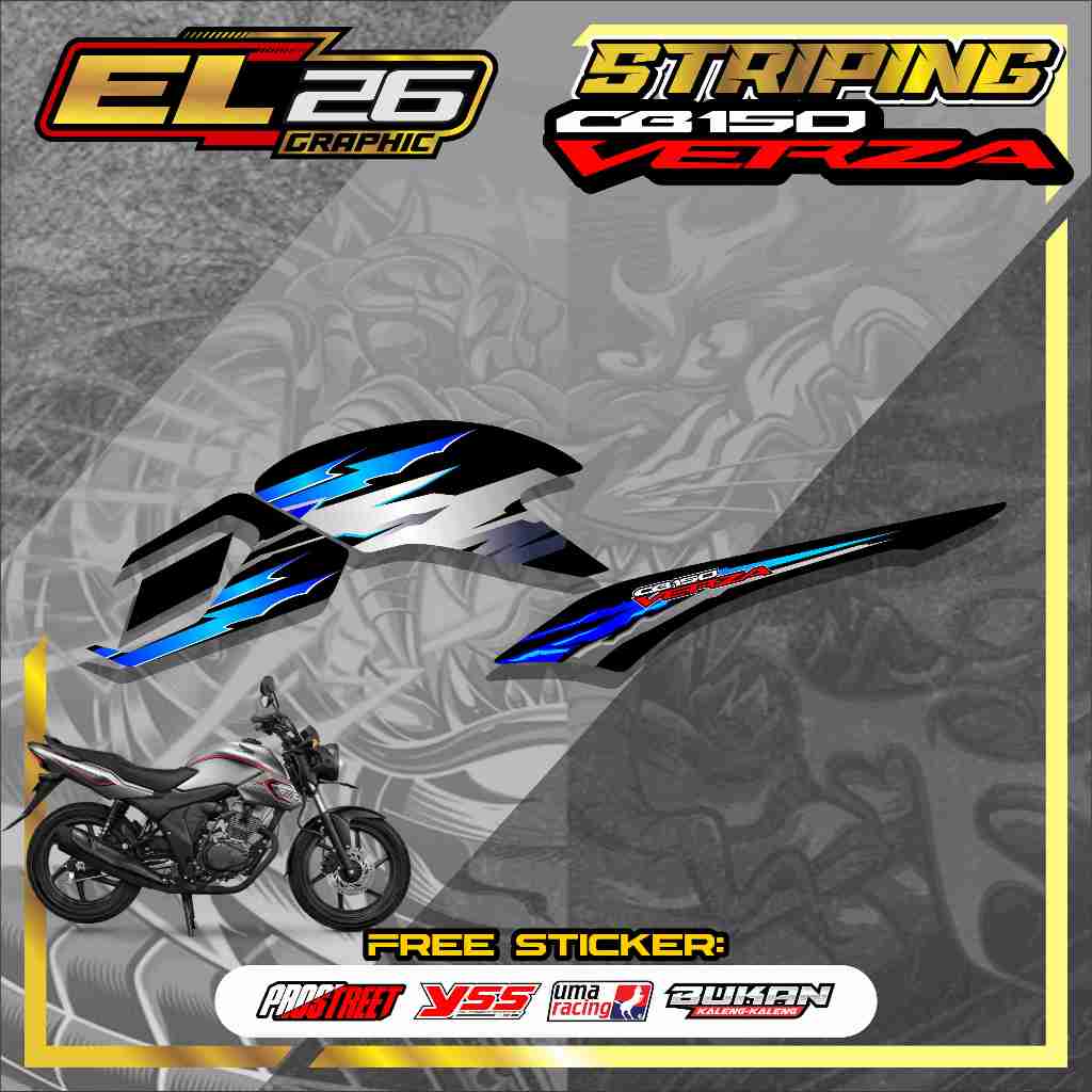 639 STRIPING STICKER CB150 VERZA  - STICKER  CB 150 VERZA MOTIF STAR