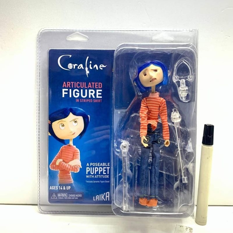 mainan action figure coraline articulated series neca a possable puppet red tinggi sekitar 7 inch CW