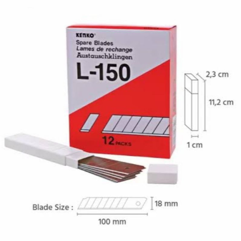 

Isi Cutter Kenko A100 L150/ Isi pisau Kater Kenko harga Per Tube.