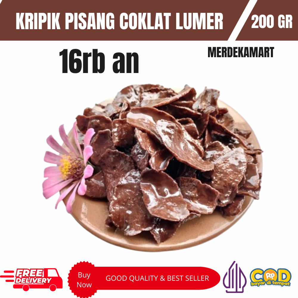 

KERIPIK PISANG LUMER FULL COKLAT 200 GR Cemilan Kering Banana Maanis