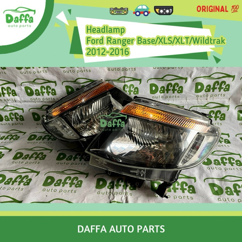 Headlamp Headlight Head Lamp Light Lampu Depan Utama Besar Mobil Ford Ranger Base XLS XLT Wildtrak 2