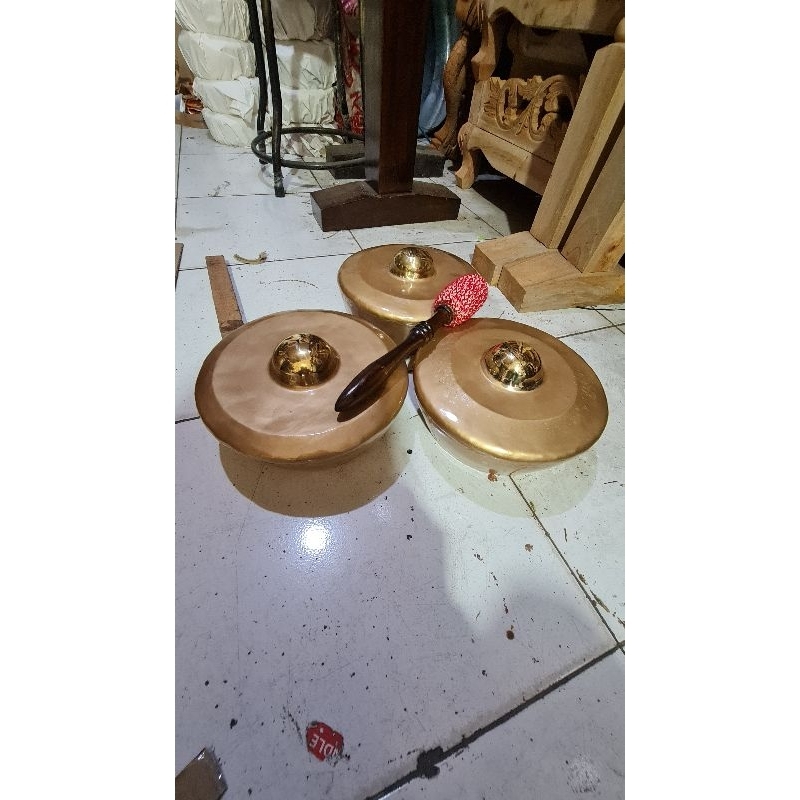 kenong jaranan bahan besi pencu kuningan 3 buah