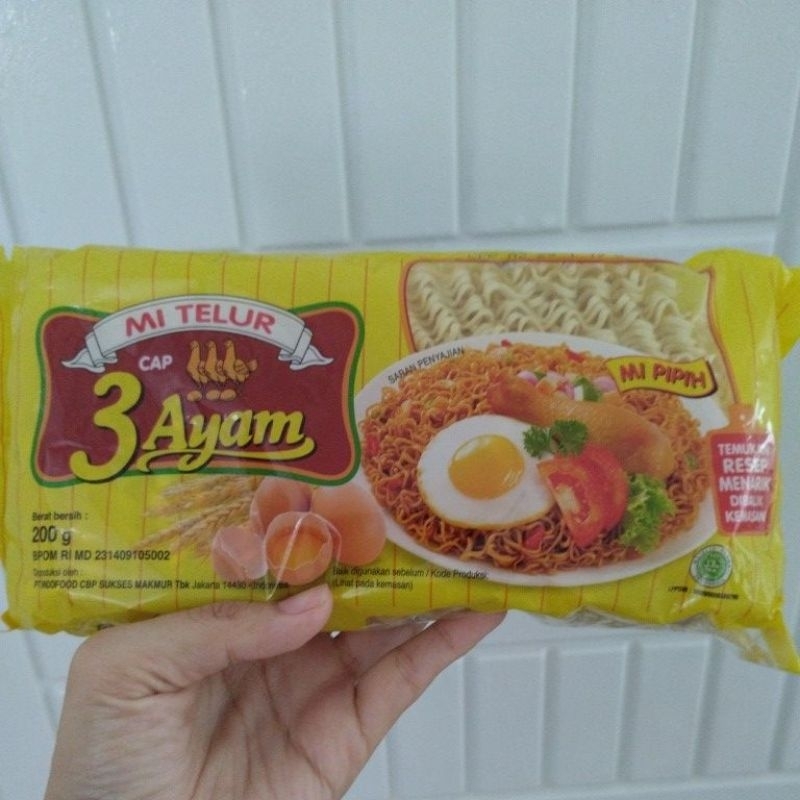 

Mi Telur Cap 3 Ayam uk 200gr