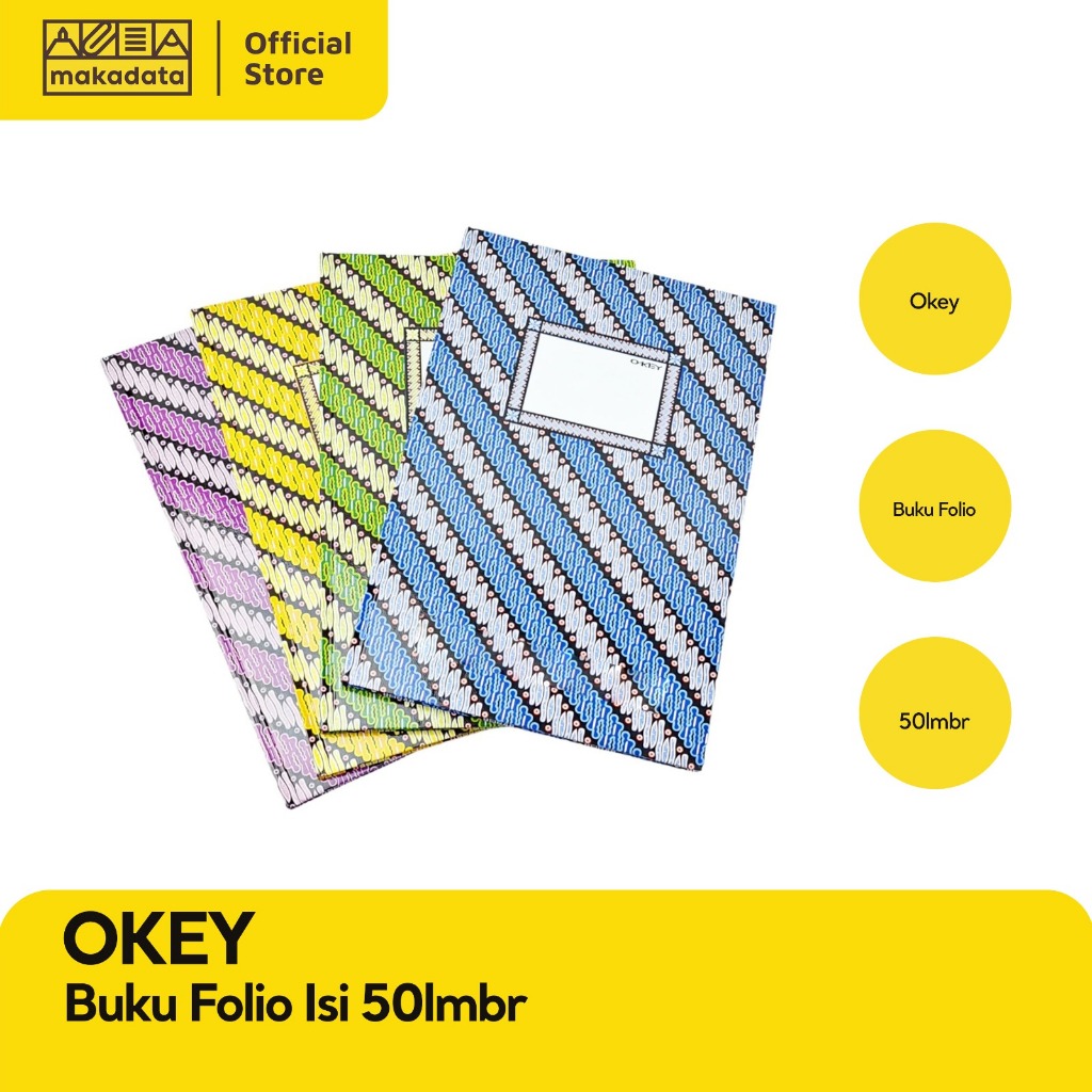 

BUKU TULIS FOLIO HARDCOVER ISI 50 LEMBAR OKEY