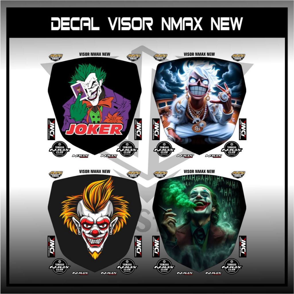 DECAL WINDSHIELD NEW NMAX 2021JOKER / VISOR NMAX NEW / STICKER DECAL NMAX NEW 2021-2023