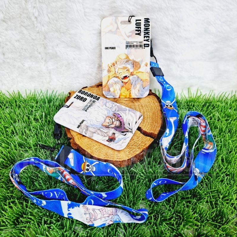 

ID Card Holder Monkey D. Luffy Tali Lanyard Card Holder Roronoa Zoro Name Tag One Piece Tali Pengait