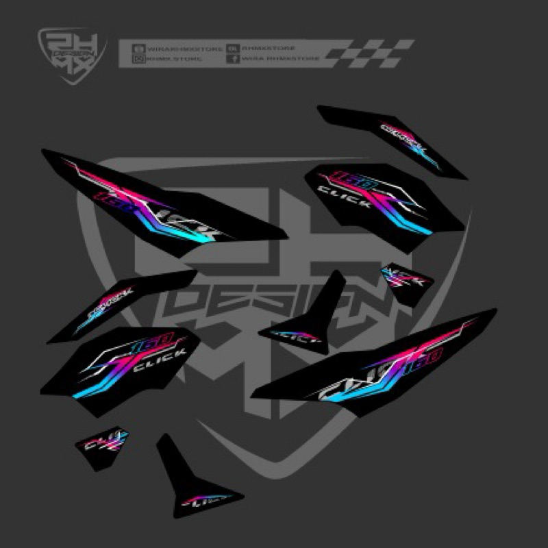 striping decal vario 160 new stiker honda vario 160cc decal vario new vinyl vario stiker varo