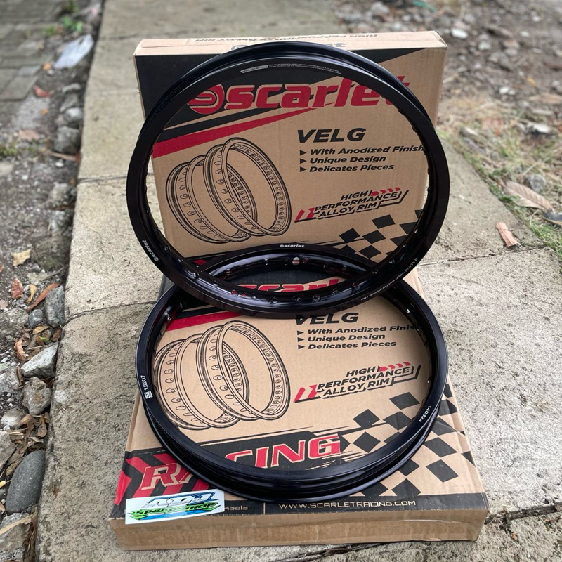 VELG SCARLET HITAM r17 140/160/185/215 tipe wm velg SCARLET ring 17 hitam