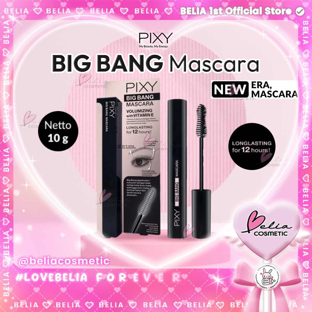 ❤ BELIA ❤ PIXY Waterproof Mascara Black | tahan air dan tidak mudah luntur