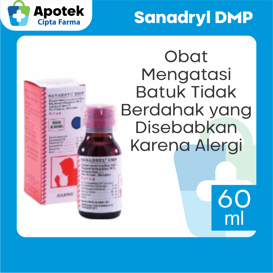 Sanadryl Sirup Sanadryl Batuk Kering Obat Batuk Ampuh Obat Batuk Anak dan Dewasa Menthol