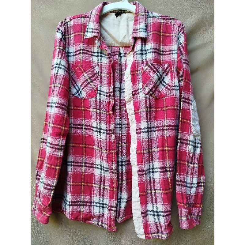 Stradivarius Kemeja Shirt Flannel Atasan Wanita (Preloved)